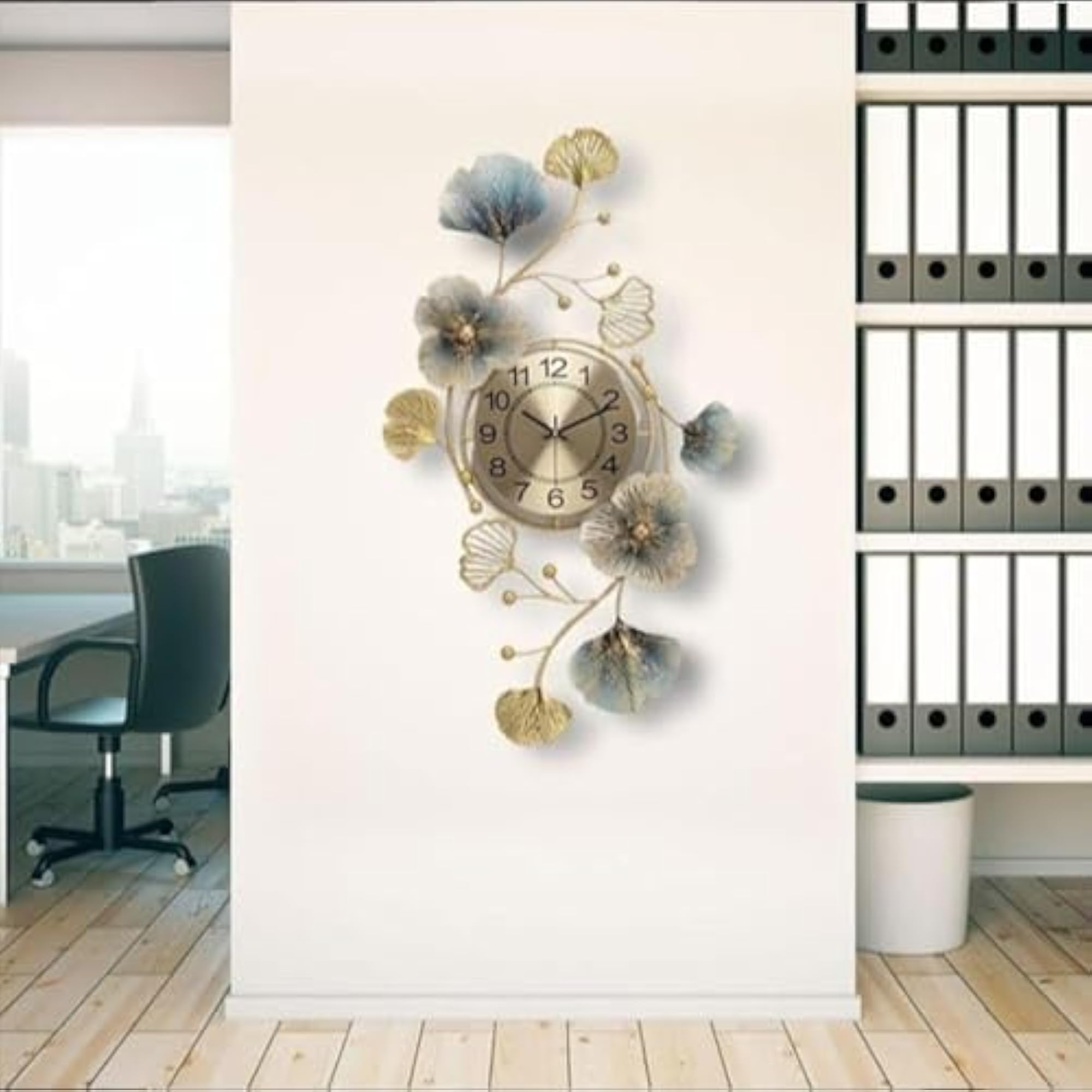 Metal Wall Clock Wall Sculpture for Home and Office